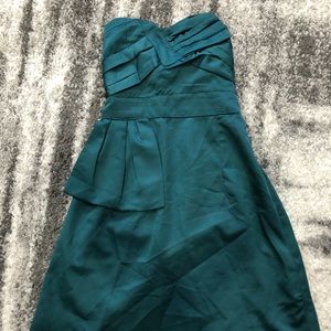 Forest green midi dress